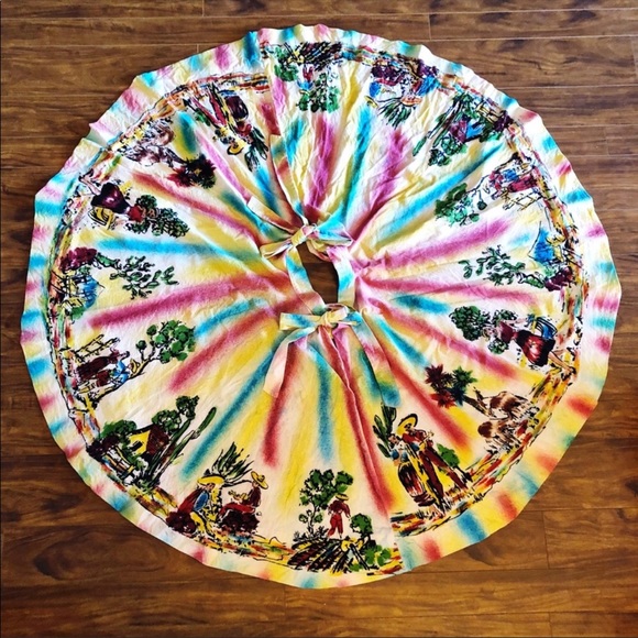 Dresses & Skirts - Vintage 1950’s Mexican hand painted circle skirt S